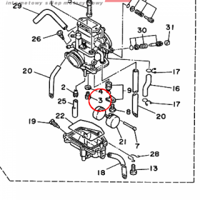 YAMAHA - DYSZA GL. nr: 1371414348A1