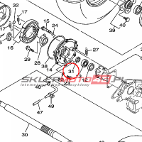 YAMAHA - tulejka nr: 90387284T000