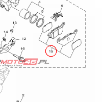 YAMAHA - BRAKE PAD KIT 2 nr: B74F58060000