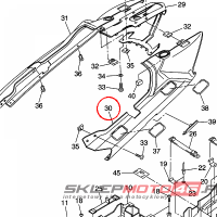 YAMAHA - COVER, TAIL 1 nr: 3P62471K00P0