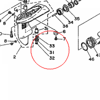 YAMAHA - TULEJA nr: 6E0455510000