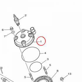 YAMAHA - GLOWICA CYLINDRA nr: B4B111110000