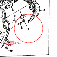 YAMAHA - KOREK PLAST. nr: 341234690000