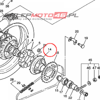 YAMAHA - PIASTA SPRZEGLA nr: 296253660133