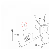 YAMAHA - HOLDER, 2 nr: 3D88411U0000