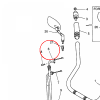 YAMAHA - linka gazu nr: 4XY263111000