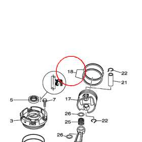 YAMAHA - pierscienie tlokowe nr: 68F116030200