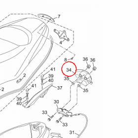 YAMAHA - COVER SEAT LOOK nr: 37PF472T0000