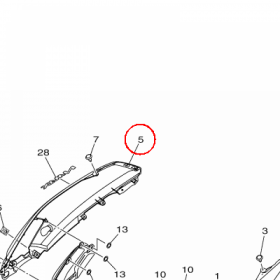 YAMAHA - oslona boczna nr: 2DPF172100P2