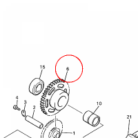 YAMAHA - KOLO ZEBATE nr: 4KG155170000