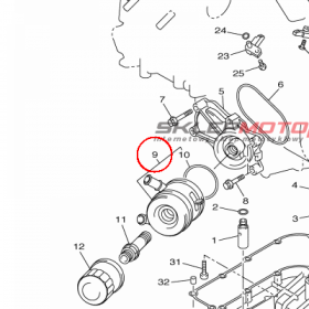 YAMAHA - CHLODNICA OLEJU nr: 2S3134700000