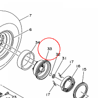 YAMAHA - DRUM, BRAKE nr: 4GB2531E0000