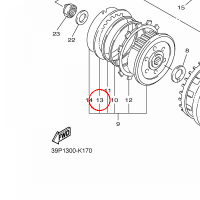 YAMAHA - przekladka sprzegla nr: 5VY163251000