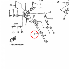 YAMAHA - PODSTAWKA BOCZNA nr: 2C0273110000