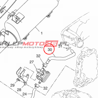 YAMAHA - HOSE, BEND 2 nr: 1SDE48820000