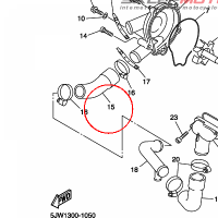 YAMAHA - PRZEWOD nr: 5JW125760000