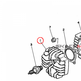 YAMAHA - GLOWICA CYLINDRA nr: 4J2111110100