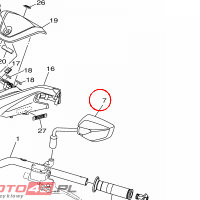 YAMAHA - lusterko nr: 2DPF62801000