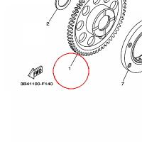 YAMAHA - KOLO ZEBATE nr: 3B4155150000