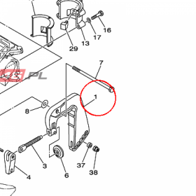 YAMAHA - BRACKET,CLAMP 1 nr: 69MG3111004D