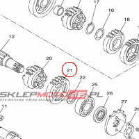 YAMAHA - kolo zebate nr: BK8E72210000