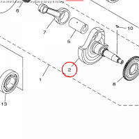 YAMAHA - CRANK 1 nr: 2MBE14121000