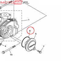 YAMAHA - uszczelniacz nr: 93210628B600