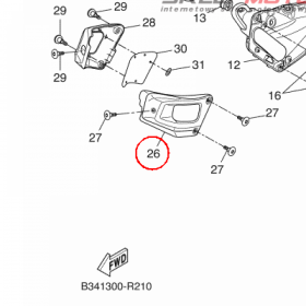 YAMAHA - OSLONA PLASTIK. nr: B34F137W0000