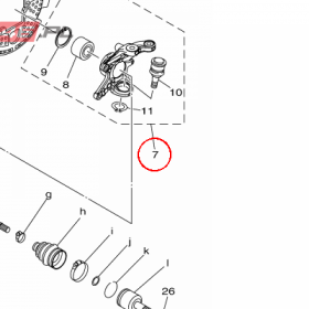 YAMAHA - KONCOWKA DRAZKA KIER. nr: 1DT235020000