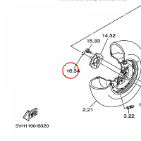 YAMAHA - uszczelniacz nr: 932102766600