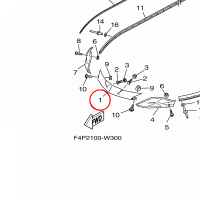 YAMAHA - GUNWALE, BOW nr: F4PU25110000