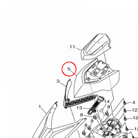 YAMAHA - VISOR nr: F4PU515N0098