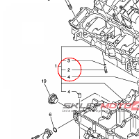 YAMAHA - NOZZLE 3 nr: 5EB151550000