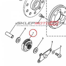 YAMAHA - IDLE GEAR ASSY nr: 50W156500000