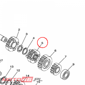 YAMAHA - KOLO ZEBATE nr: 4D3171310000