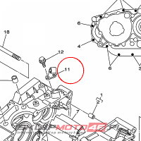 YAMAHA - HOLDER, CLUTCH CABLE nr: 4D3154410000