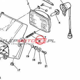 YAMAHA - SPRING, SCREW nr: 18A841320000