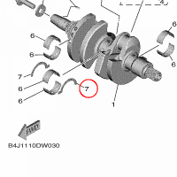 YAMAHA - BEARING, THRUST 1 nr: BG4114260000