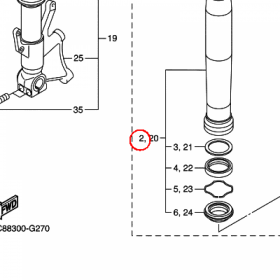 YAMAHA - RURA ZEW. AMORT. nr: 4C8231360000