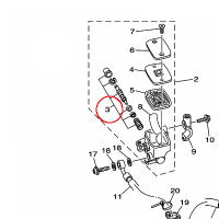 YAMAHA - ZESTAW NAPR. POMPY nr: 5RUW00410000