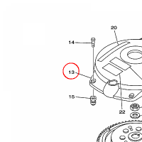 YAMAHA - COVER, FLYWHEEL nr: 62Y813371100