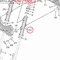 YAMAHA - PIPE STEERING HEAD nr: BX9F13110000