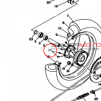 YAMAHA - szprychy, kompl. nr: 4ES253042000