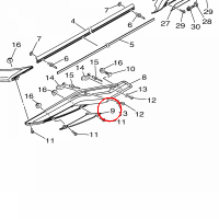 YAMAHA - GUNWALL INSIDE nr: F3XU2514A000