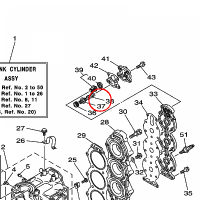 YAMAHA - VALVE, PRESSURE CONTROL nr: 688124160000