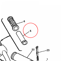 YAMAHA - MANETKA PLAST. nr: 4X4262430000