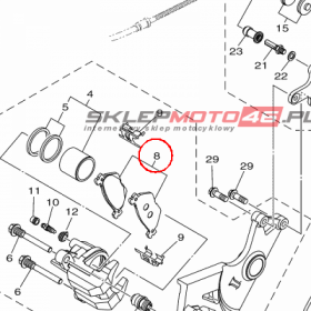 YAMAHA - BRAKE PAD KIT 2 nr: 59C258060000