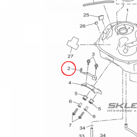 YAMAHA - PLATE, FITTING nr: B7DF411F0000