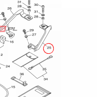 YAMAHA - UCHWYT PASAZERA nr: 2PP2474A00P0