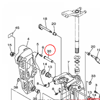 YAMAHA - PIN, UPPER SHOCK MOUNT nr: 6D8431260000